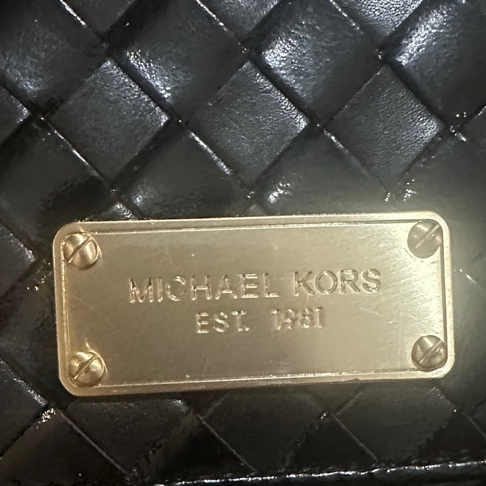 Michael Kors Black Woven Clutch - Picture 2 of 9